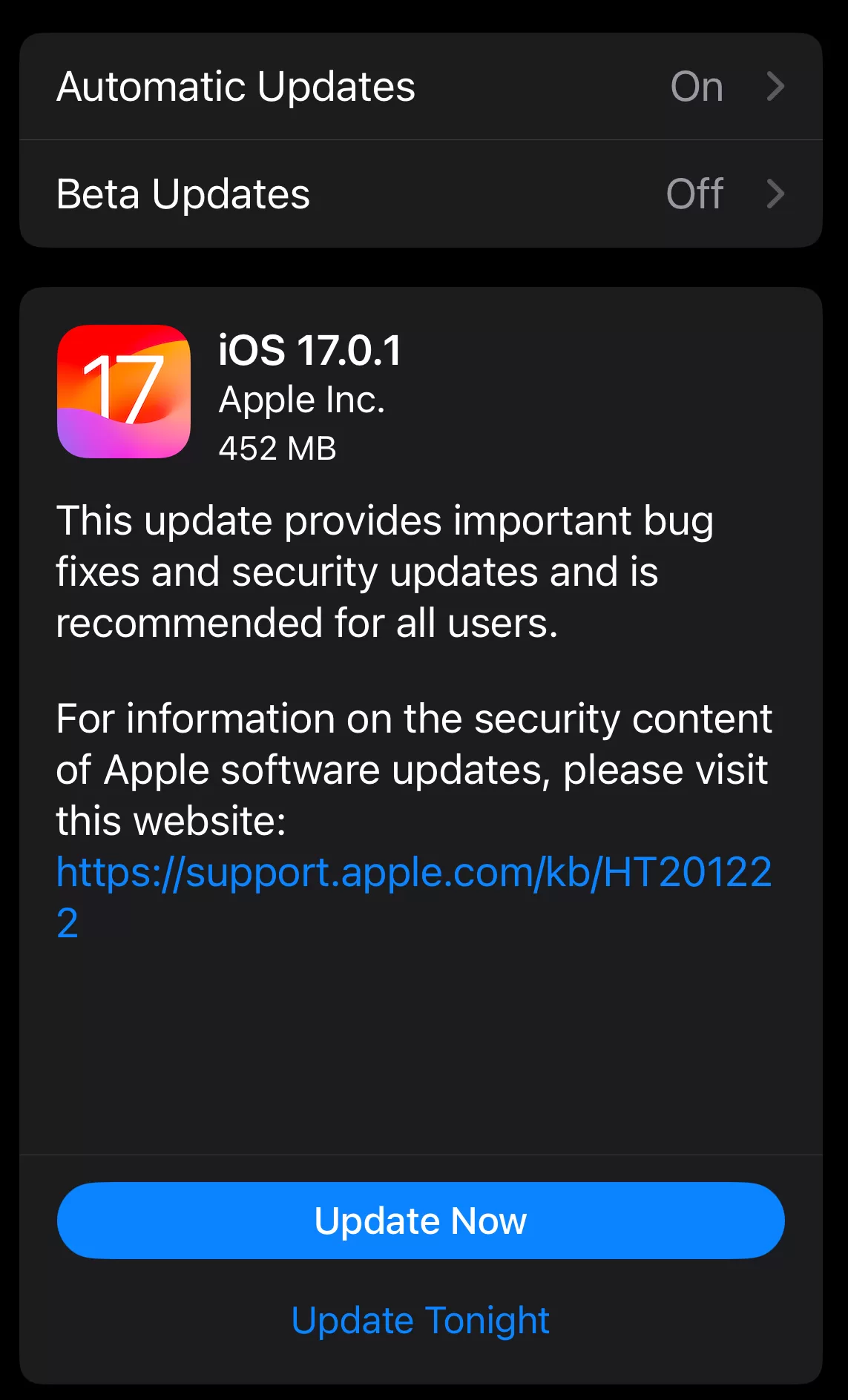 La mai putin de o saptamana dupa iOS 17 Apple aduce primul update de securitate