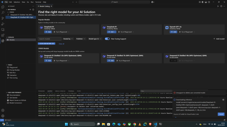 Microsoft oferă modelele DeepSeek R1 7B & 14B distilled modele pentru PC-urile Copilot+.